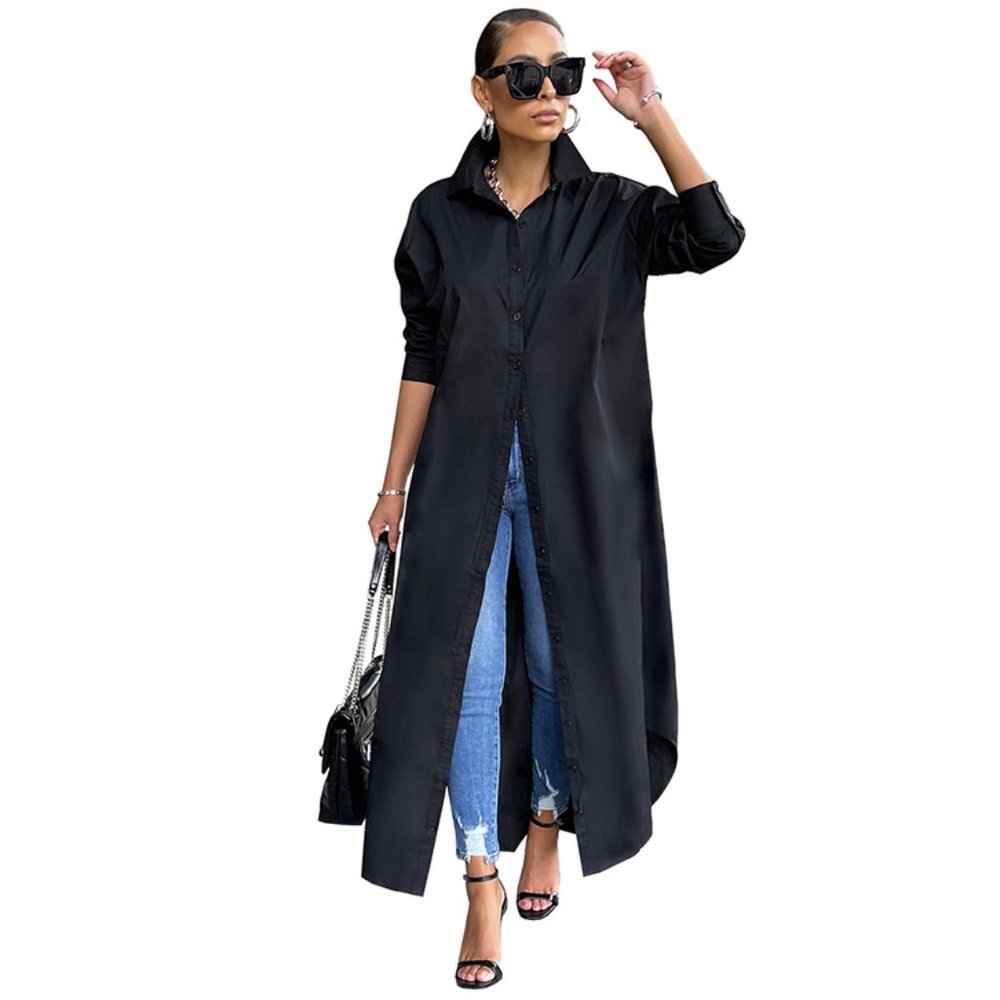 Passion Chic Button Down Classic Shirt Dress - Picture 3 of 11